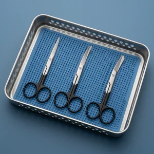 3 Pcs Supercut Iris Scissors 4.5in (11.4cm) Straight+Curved+Angled Set (090212104)