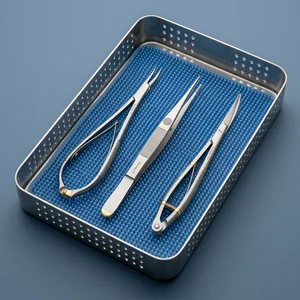 3 Pcs TC Castroviejo Micro Surgery Set - Curved (090212107)