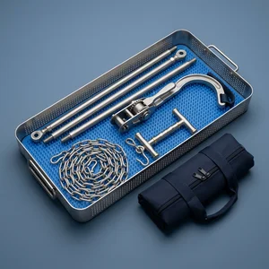 4 Pcs Calf Puller with 60in OB Chain Handle & Carrying Bag Cattle Delivery Set (090212130)