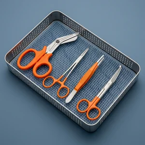 4 Pcs First Aid Paramedic Tools Set Nurse Kit - Orange (090212143)