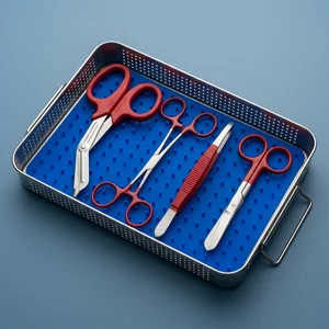 4 Pcs First Aid Paramedic Tools Set Nurse Kit - Red (090212146)