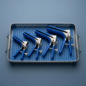4 Pcs Graves LLETZ LEEP Blue Coated Vaginal Speculum Set (090212150)