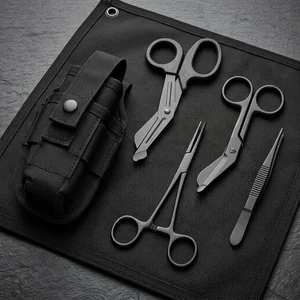 5 Pcs Black EMT Paramedic Tools Set with Holster (090212186)