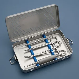 Iris Scissors Set 4.5in+3.5in Straight+Curved+Angled Tips (5-Piece Set, 3 Types) (090212200)