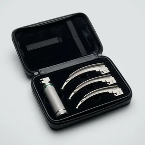 5 Pcs McCoy Flexi-Tip Fiber Optic Laryngoscope Set with Carrying Case