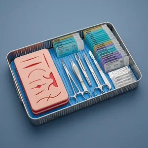 Suture Practice Kit with Pad for Medical Students (52-Piece Set, 16 Types) (090212228)