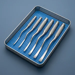 6 Pcs Convex Bone Spreading Osteotomes Offset Handle Set (090212234)