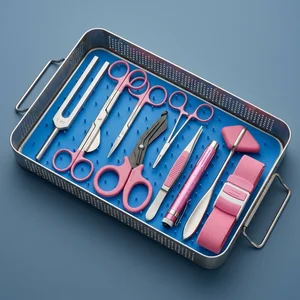 9 Pcs Medical Diagnostic Nurse Kit with FREE Penlight - Pink (090212327)