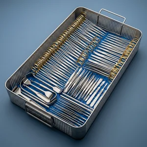 Basic Laparotomy Set Medical Surgical Instruments - Gold (104-Piece Set, 51 Types)