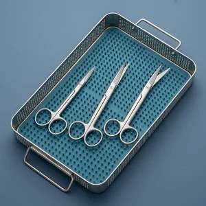 Set of 3 Pcs Iris Scissors 3.5in & 4.5in Straight + Curved+ Angled (090212340)
