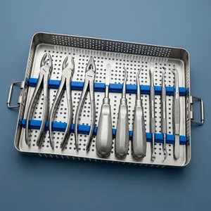 Basic Dental Surgery Extraction Forceps Elevator Set - 9 Pcs (090212354)