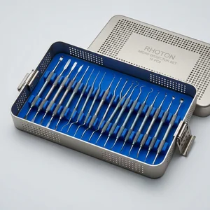 Rhoton Micro Dissector Set of 19 Pcs Titanium With Sterilizing Case [Plastic Surgery Sets] – lavarlash (090212557)