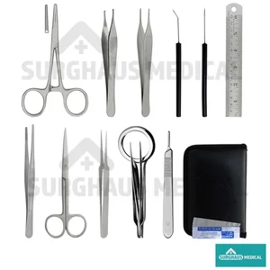 Bird Dissection Instrument Kit for Veterinary Avian Anatomy Studies (14-Piece Set, 13 Types) (090210673)