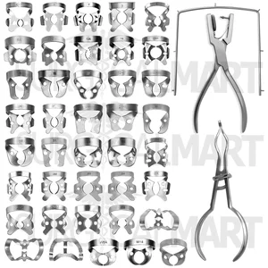 Rubber Dam Set for Dental Endodontic Procedures and Oral Cavity Isolation