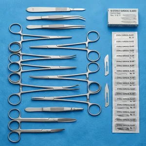 Minor Sugery Forceps Kit 50 Scalpel Blades 10 11 Kit Set of 62