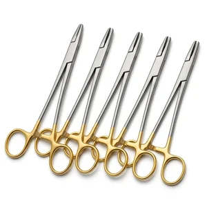 Pack of 5 Mayo-Hegar Needle Holders 16 cm (6) TC Tungsten Carbide Gold Handle Set