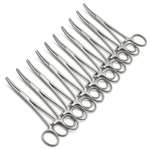 Pack of 10 Hartmann Mosquito Forceps 9 cm (3.5) Curved Micro Hemostats Set (090210975)