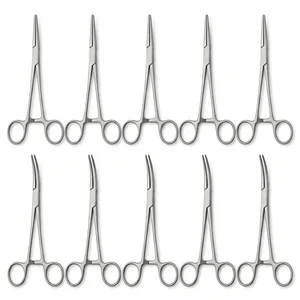 Pack of 10 Halsted Mosquito Forceps 5 (5 Straight + 5 Curved) (090210995)