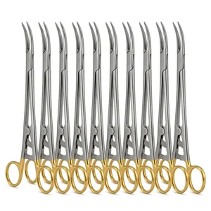 Bone Reduction Forceps 8 Inch with Long Ratchet Lock & Gold Rings Clinic Pack of 10 Set