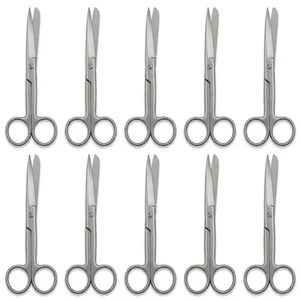 Operating Scissors Sharp/Blunt 5.5 Inch Straight Clinic Pack of 10 Surgical Set (090211018)