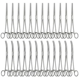 Rochester-Pean Hemostatic Forceps 8 Inch (20.0 cm (8")) Straight & Curved Assorted Hospital Pack of 2 Set (090211050)