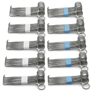 Backhaus Towel Clamp Forceps 4.5 Inch (11.4cm) Perforating Tips Institutional Pack of 50 Set (090211059)