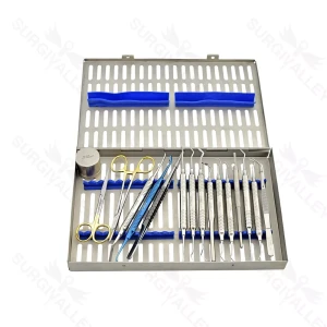 Kit de Injerto Óseo Dental, 15 Instrumentos con Cassette Grande – surgivalley (090210190)