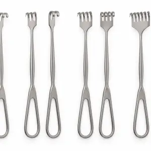 Conjunto de Retratores Volkman 8 Peças Kit de Instrumentos Ortopédicos Cortantes e Rombos
