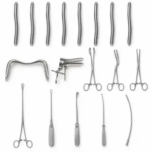 Gynecology Dilation and Curettage Instrument Set for Obstetrics (18-Piece Set, 11 Types) (090210693)