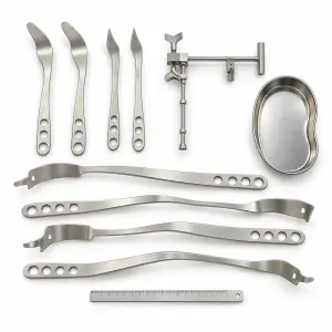 Hip Retractors and Neck Cutting Guide Instrument Set for Orthopedic Procedures (090210730)