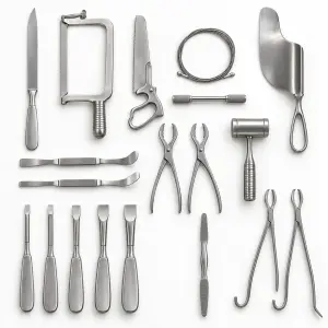 Orthopedic Amputation Surgery Instrument Set for Limb Amputation Procedures (19-Piece Set, 16 Types) (090210757)