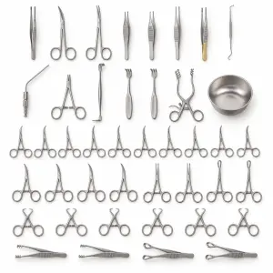 Conjunto de Instrumentos para Reparación de Tendones y Nervios de 43 Piezas para Cirugía Plástica
