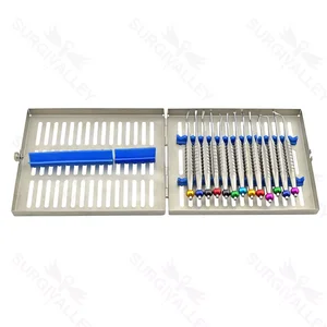 13件套牙科邻面分离器套装，含磨石和清洗托盘，用于牙科手术