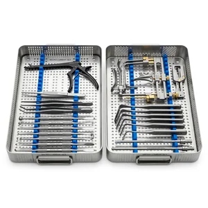 Micro Lumbar Instrument Set with 2 Cases for Neurosurgical Spinal Procedures (24-Piece Set, 6 Types) – surgivalley (090120044)