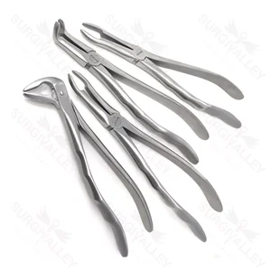 Conjunto de Fórceps para Extração de Ápices Radiculares Dentários para Procedimentos de Cirurgia Oral Dentária – surgivalley (090010013)