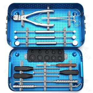 Conjunto de Instrumentos Espinhais de Gaiola de Malha de Titânio para Neurocirurgia e Procedimentos da Coluna – surgivalley (090210183)