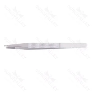 Curtis Tissue Forceps Intestinal Grasping Forceps Straight 1 X 2 Teeth Serrated Flat Handle