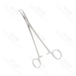 Unterer Gallenwegzange 7 1/2" gebogen longitudinal gezahnte Backen Ringgriff