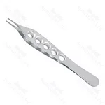 ملقط ضماد Adson، 8 1/4"، أعمدة حربة مستقيمة، 2.0mm x 18.0mm، فكوك TC مسننة، مقبض مسطح
