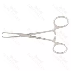 Single-Use Allis tissue forceps 6" straight 5x6 teeth ring handle – surgivalley (055210072)
