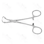 Pinça de toalha Backhaus 6" de alça em anel titânio