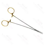 Debakey-Nadelhalter gerade 25,0 cm (10") TC (Goldgriff)