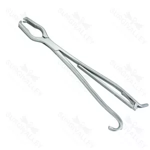 Lane bone holding forceps 17 straight jaws with ratchet