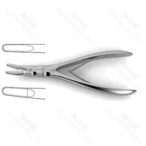 Ruskin rongeur 7 1/4" double-action angled duckbill jaws 5.0mm bite, spring handle (011211235)
