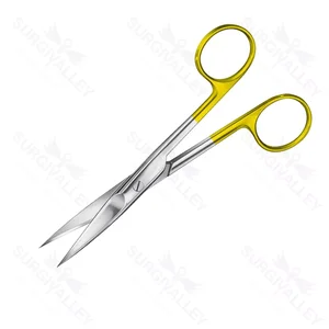 Suture Scissors Sharp Straight Tungsten Carbide for General Surgery Procedures – surgivalley (002210104)
