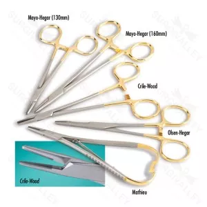Needle Holder Instrument Set for Veterinary Surgical Suturing – surgivalley (090210248)