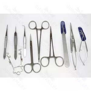 Kit de Instrumentos Oftalmológicos Veterinários para Conjuntos Cirúrgicos