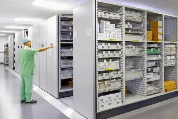 Storage and handling of surgical instruments using protective trays racks and cases to maintain sterility and quality.