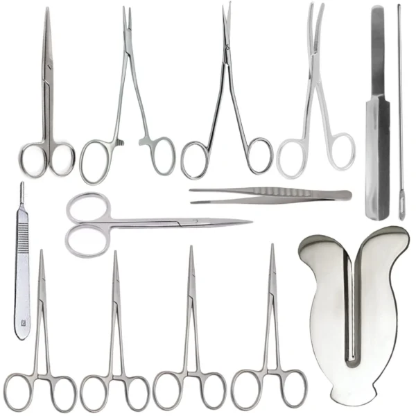 Male Circumcision Kit with stainless steel surgical instruments