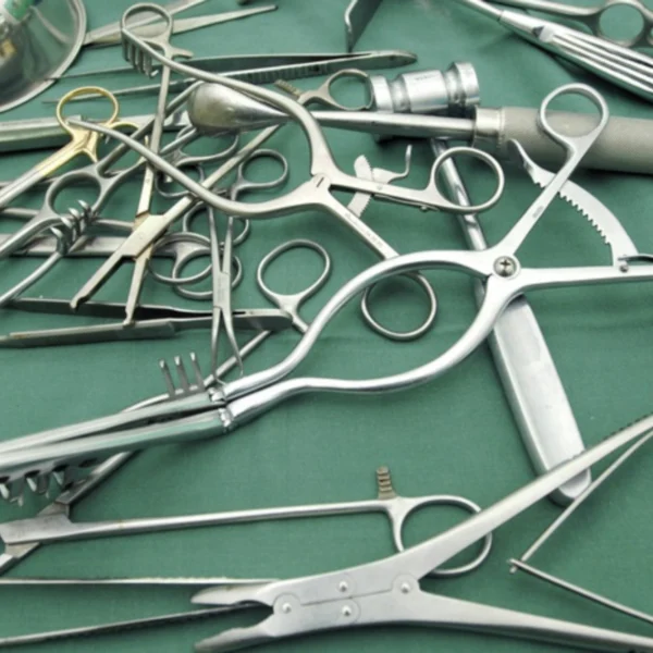 Surgical retractors used in medical procedures to hold back tissues and provide surgeons with clear access to the operative site.